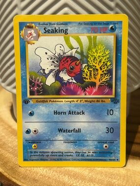 Pokemon Seaking, Vintage Card, 1999, 96, 98, Collectible, Fan Favorite